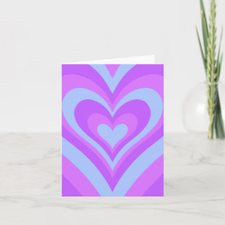 Carte de voeux pliée petit coeur
