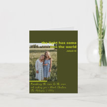 Carte de vœux pliée photo de Noël religieuse