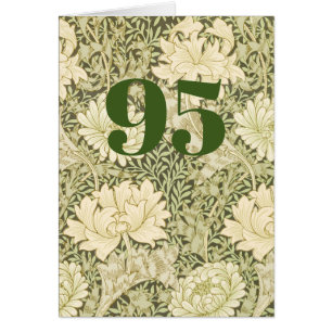 Carte de vœux pliée pour 95e anniversaire Floral