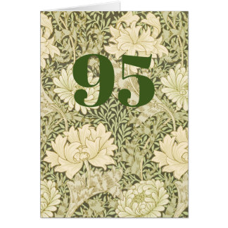 Carte de vœux pliée pour 95e anniversaire Floral
