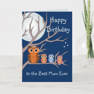 Carte de vœux pliée pour anniversaire avec des hib