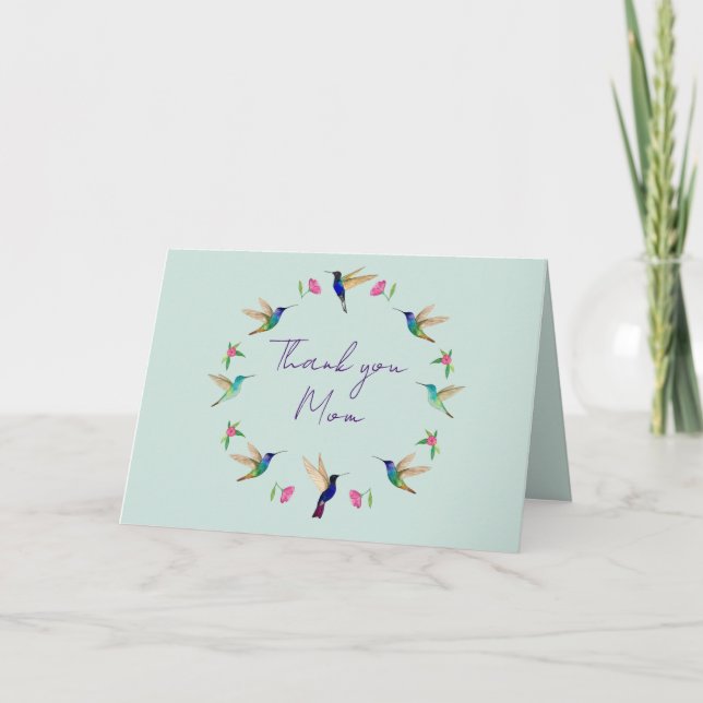 Carte de voeux pliée pour la fête des mères des co (Devant)