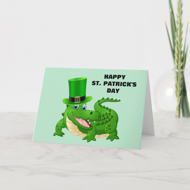 Carte de vœux pliée pour la Saint-Patrick avec un  (Devant)