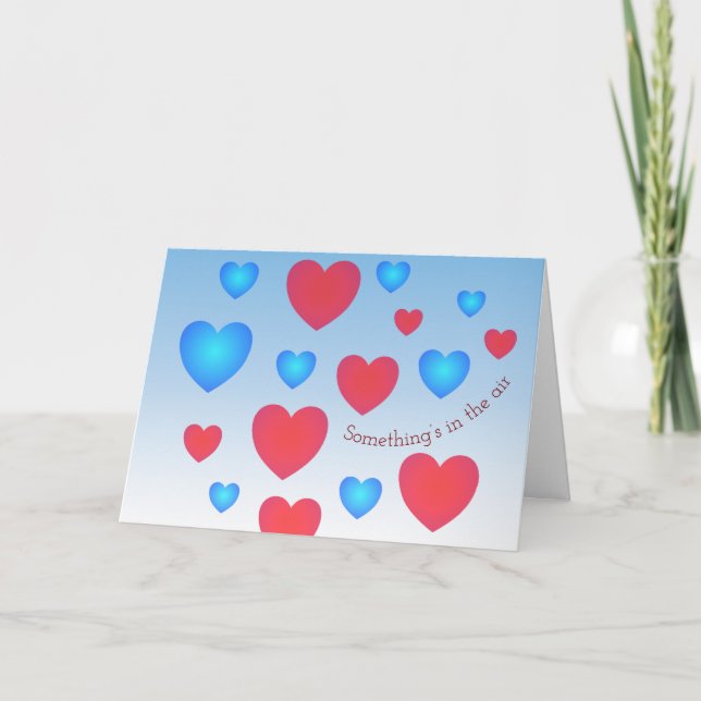 Carte de vœux pliée pour la Saint-Valentin (Devant)