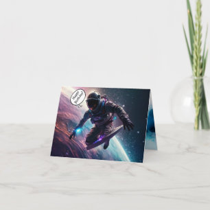 Carte de voeux pliée pour l'anniversaire de l'astr