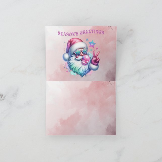 Carte de vœux pliée pour les Fêtes de Noël (Intérieur)