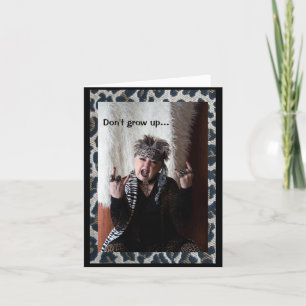 Carte de voeux pliée pour ne pas grandir