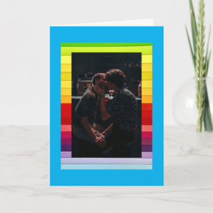 Carte de vœux pliée pour un couple gay fierté