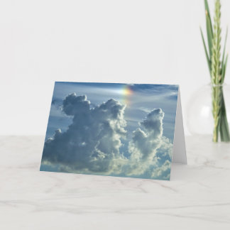 Carte de voeux pliée Rainbow Clouds
