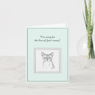 Carte de voeux pliée Rex Cat Sympathy