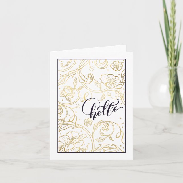Carte de voeux pliée Rose sauvage (Devant)