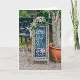 Carte de voeux pliée Rustique Mariage Lifestyle