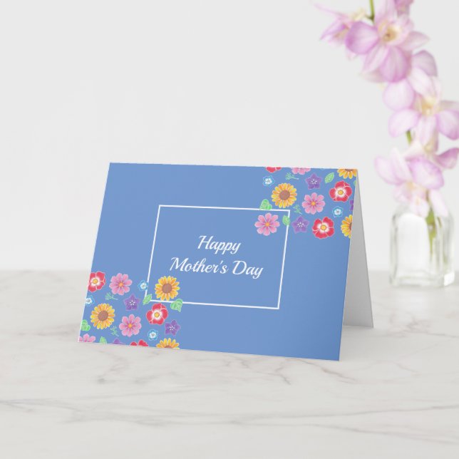 Carte de vœux pliée simple florale / Carte de la f (Orchidée)