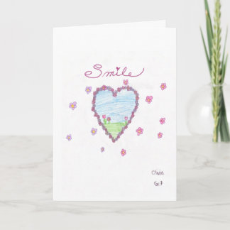Carte de voeux pliée "Smile"