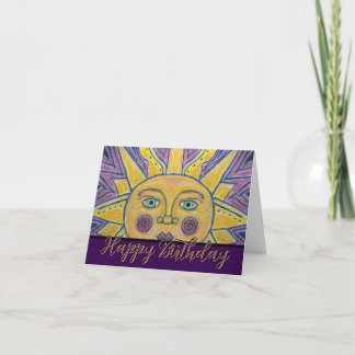 Carte de vœux pliée Soleil sur une journée enneigé