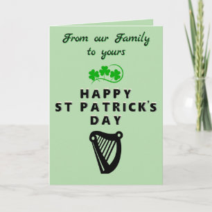 Carte de vœux pliée St Patrick
