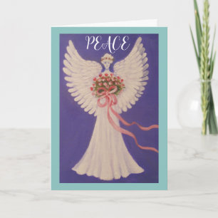 Carte de vœux pliée standard Peace Angel, 5" x 7"