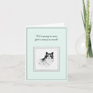 Carte de voeux pliée Sympathie de chat Himalaya