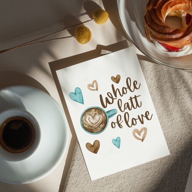 Carte de voeux Pliée Tout Le Latt D'Amour (Créateur téléchargé)