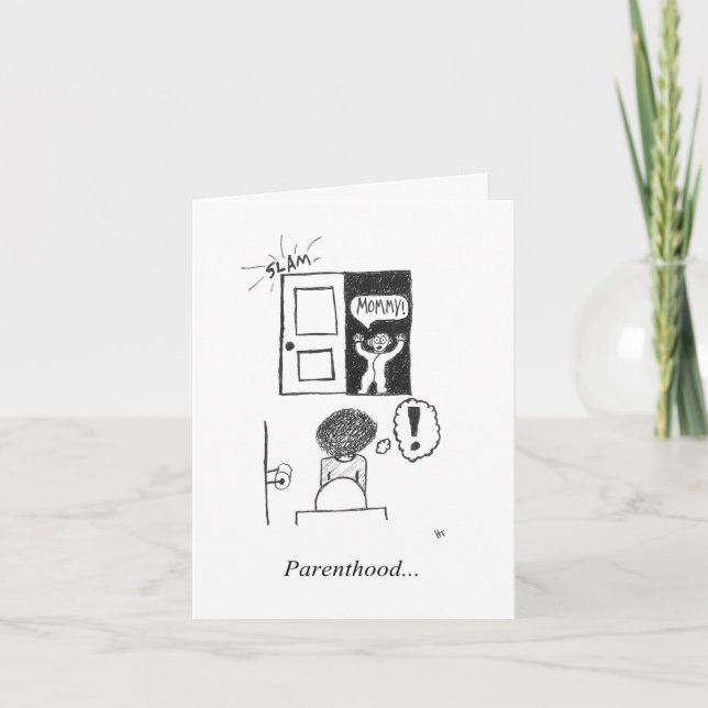 Carte de voeux pliée (vide à l'intérieur) (Devant)