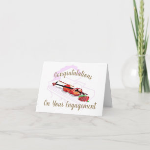 Carte de vœux pliées: Fiançailles