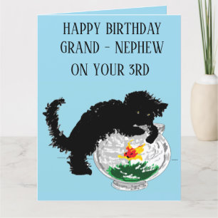 Carte de vœux pliées: Grand Nephew 3e anniversaire
