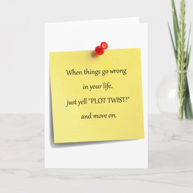 Carte de voeux Plot Twist Post-it (Devant)