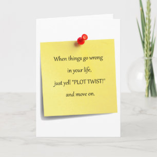 Carte de voeux Plot Twist Post-it