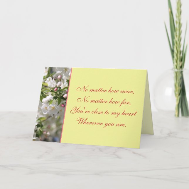 Carte de voeux Poem and Blossoms (Devant)