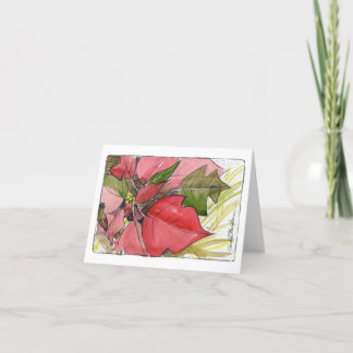 Carte de vœux Poinsettia