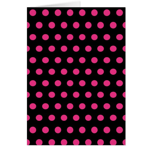 Carte de voeux Pointe Polka (rose noir et néon) (Devant)