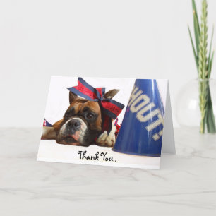 Carte de voeux Pom-pom girl Merci