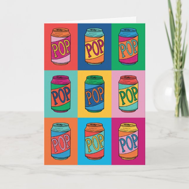 Carte de voeux Pop Art Fête des pères (Devant)