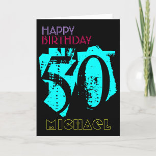 Carte de voeux POP personnalisée 50e anniversaire