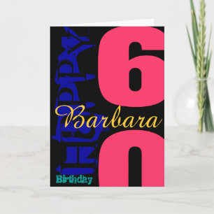 Carte de voeux POP personnalisée 60e anniversaire