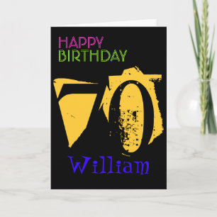 Carte de voeux POP personnalisée 70e anniversaire