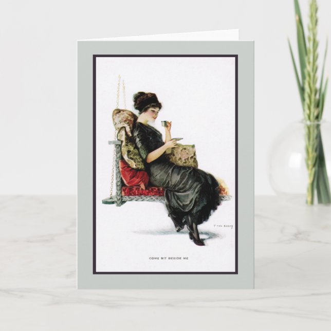 Carte de voeux Porch Swing 1910 (Devant)