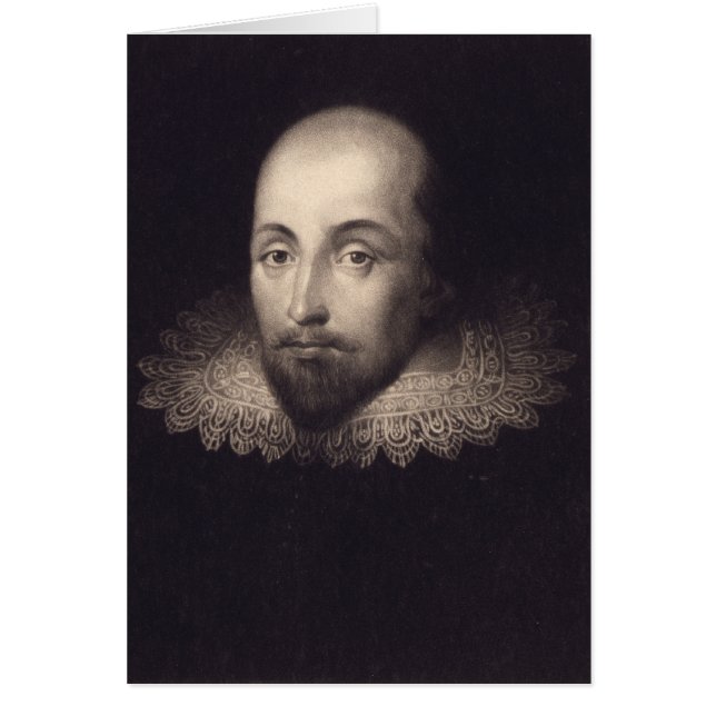 Carte de voeux "Portrait de Shakespeare" (Devant)