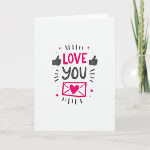 Carte de vœux Pouce en l'air Je t'aime