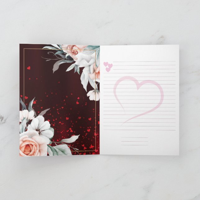 Carte de voeux pour 10 ans de mariage en or (Intérieur)