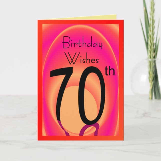 Carte de voeux pour 70e anniversaire pour tout le  (Devant)
