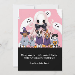 Carte de vœux pour animaux de compagnie Halloween