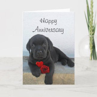 Carte de voeux pour anniversaire de chiot Labrador