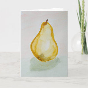 Carte de voeux pour aquarelle de poire