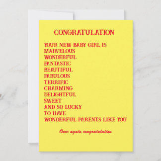 Carte de voeux pour bébé