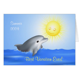 Carte de voeux pour bébé dauphin