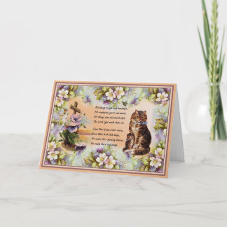 Carte de vœux pour chat Toutes choses brillantes e