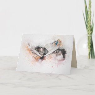 carte de voeux pour chats relaxants