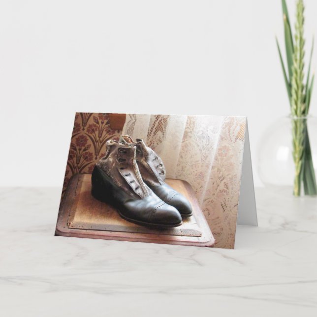Carte de voeux pour chaussures vintages (Devant)