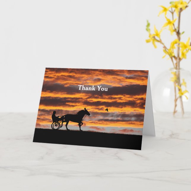 Carte de voeux pour chevaux de Trot standard (Fleur jaune)